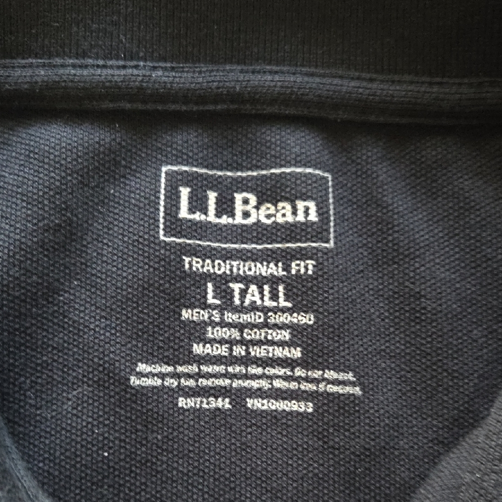 L.L. Bean Black Polo Shirt